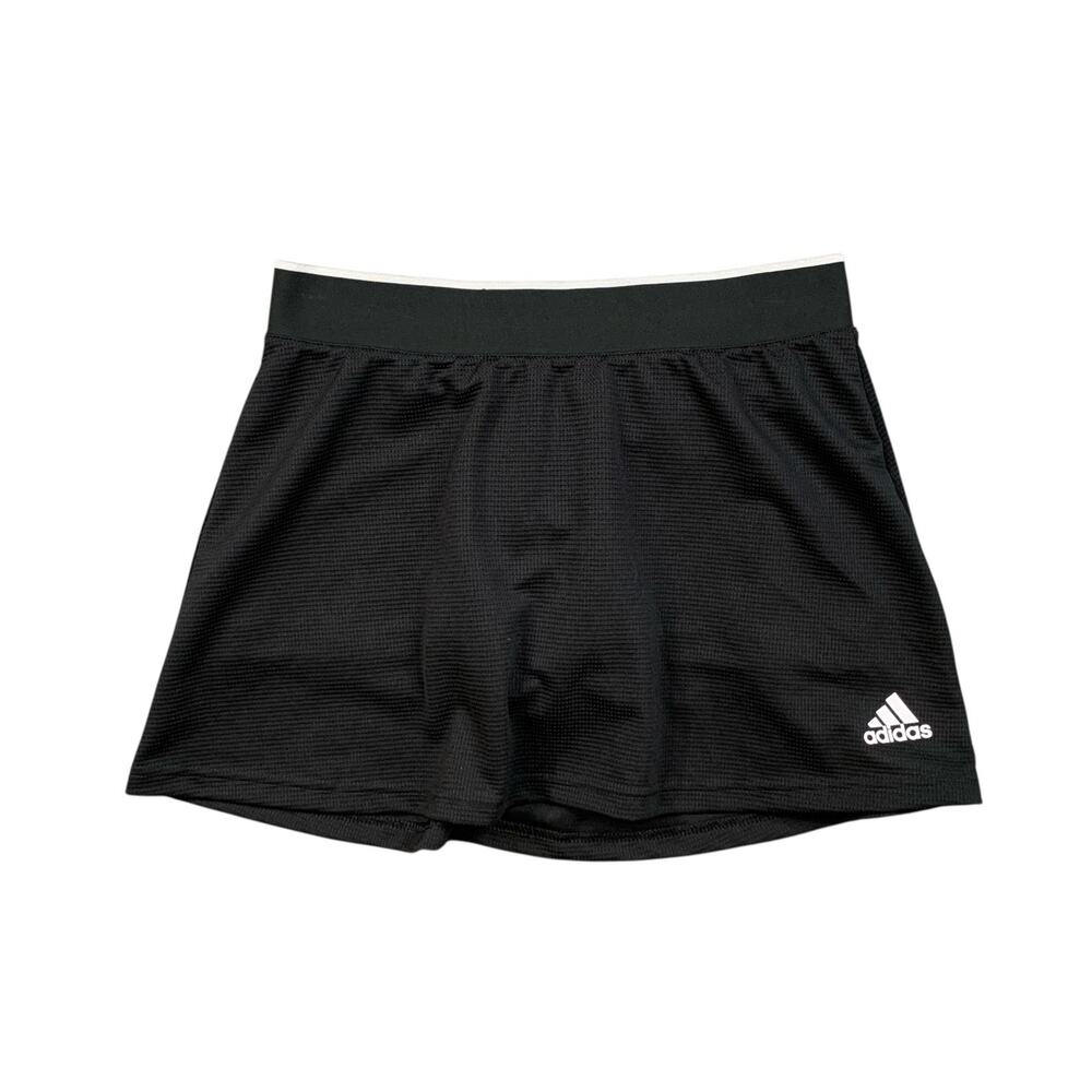Adidas Skort Womens XS Extra Small Black Aeroready Lined Pull On Stretch Tennis